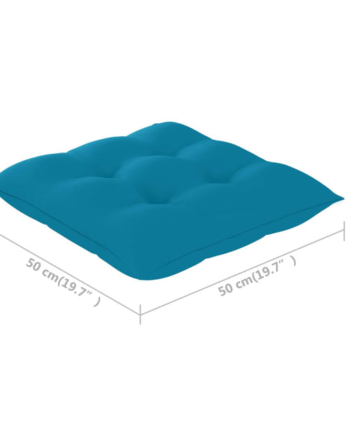 Загрузите изображение в средство просмотра галереи, Scaune de grădină cu perne bleu, 4 buc., lemn masiv de tec - Lando
