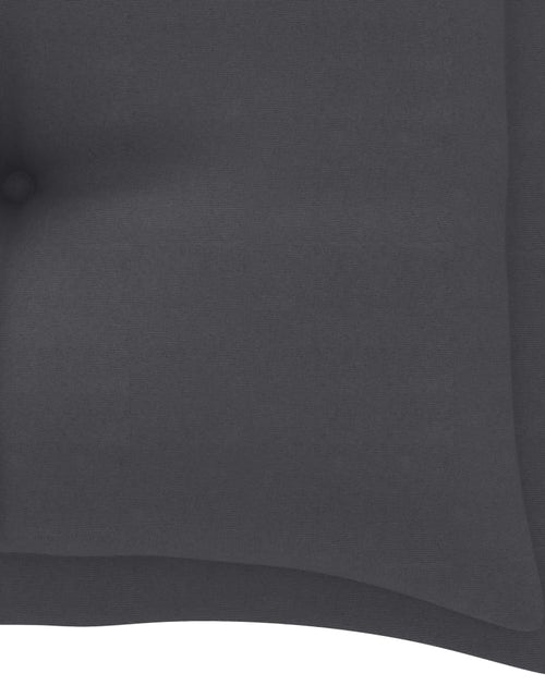 Загрузите изображение в средство просмотра галереи, Bancă de grădină, cu pernă antracit, 112 cm, lemn masiv de tec - Lando
