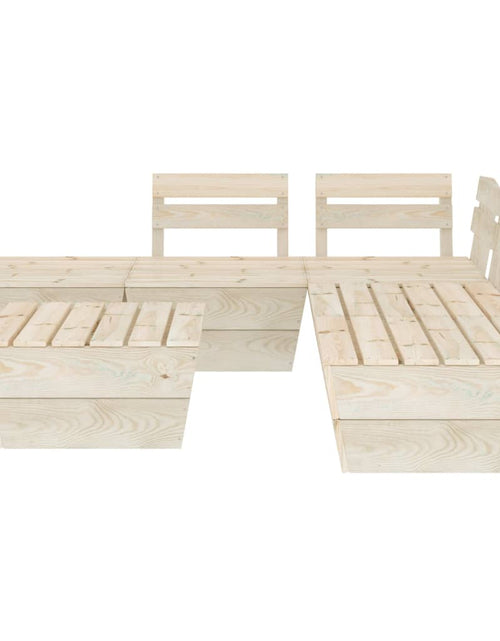 Încărcați imaginea în vizualizatorul Galerie, Set mobilier palet pentru grădină 6 piese lemn de molid tratat - Lando
