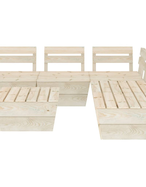 Încărcați imaginea în vizualizatorul Galerie, Set de mobilier paleți de grădină 6 piese lemn molid tratat - Lando
