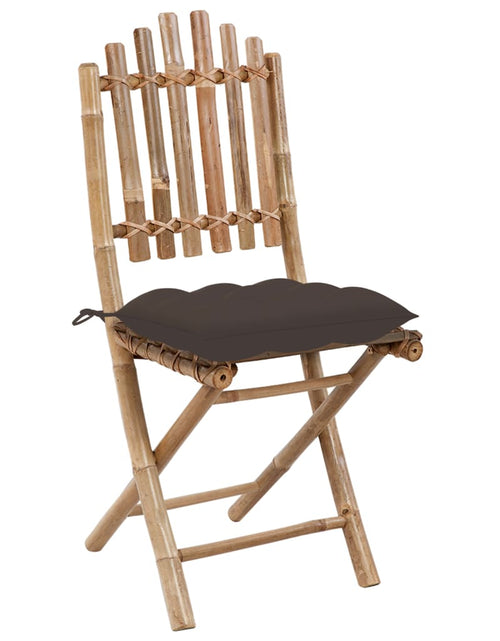 Încărcați imaginea în vizualizatorul Galerie, Set mobilier de exterior pliabil, cu perne, 5 piese, bambus - Lando
