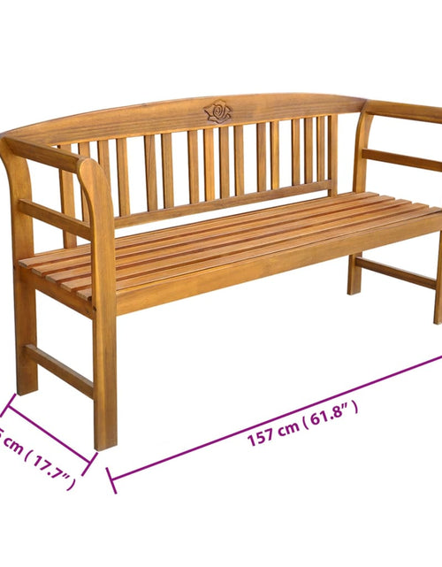 Загрузите изображение в средство просмотра галереи, Bancă de grădină cu pernă, 157 cm, lemn masiv de acacia - Lando

