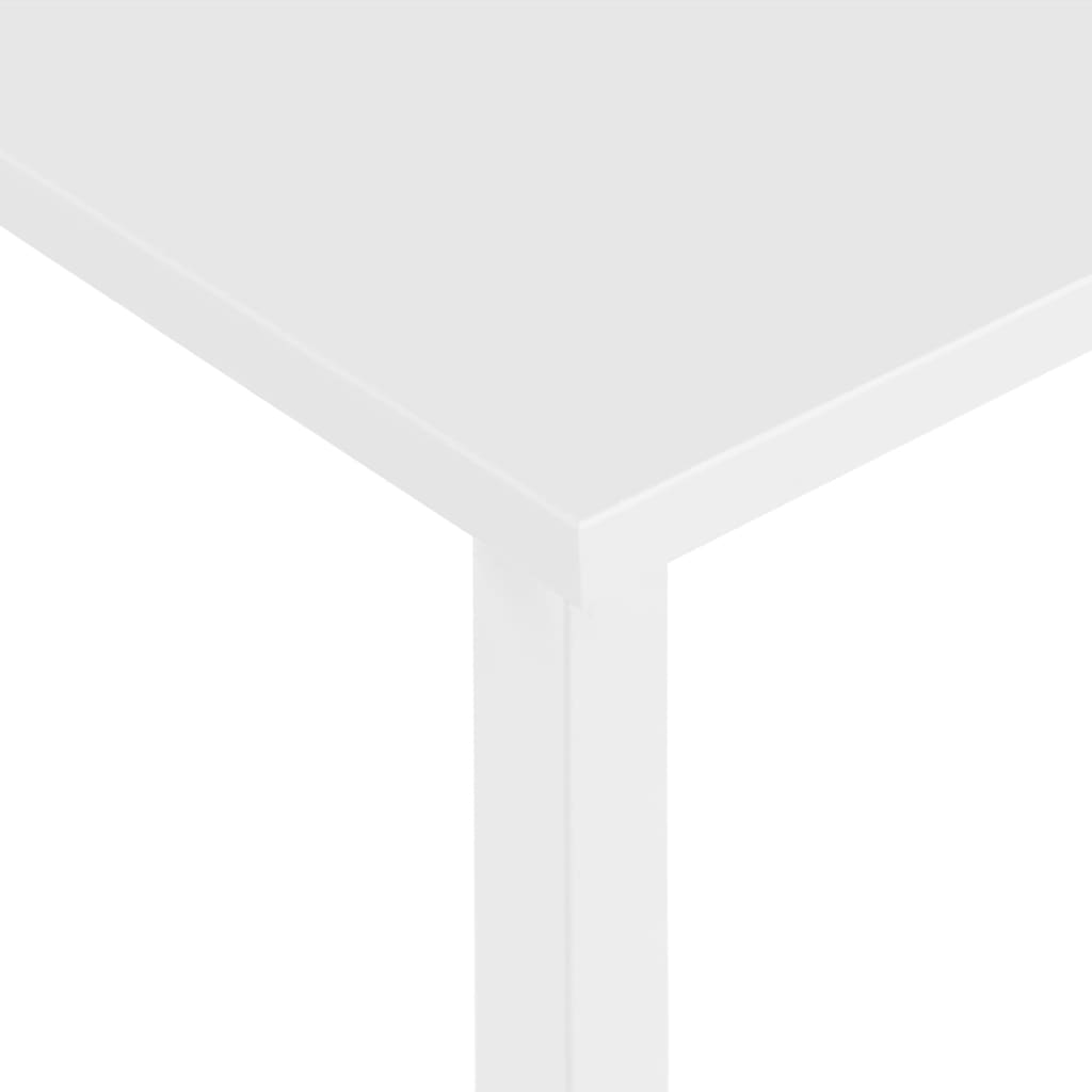 Birou de calculator, alb, 105x55x72 cm, MDF și metal - Lando