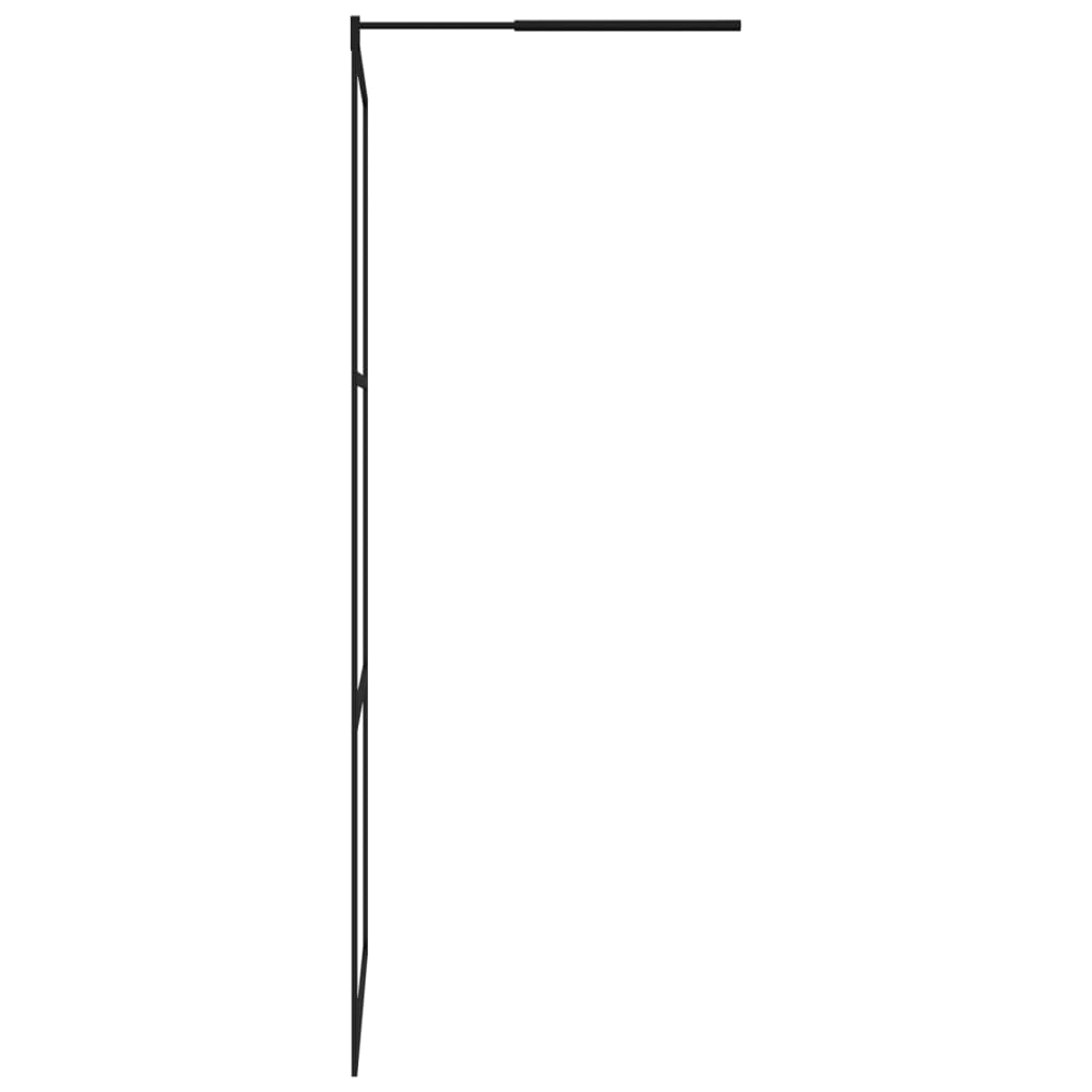 Paravan de duș walk-in negru 115x195 cm sticlă ESG transparentă Lando - Lando