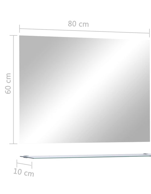 Загрузите изображение в средство просмотра галереи, Oglindă de perete cu raft, 80 x 60 cm, sticlă securizată - Lando
