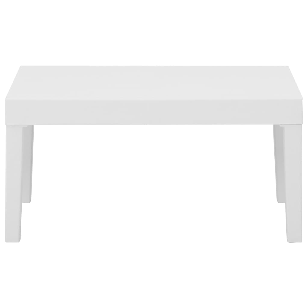 Set mobilier de grădină cu perne, 4 piese, alb, plastic - Lando