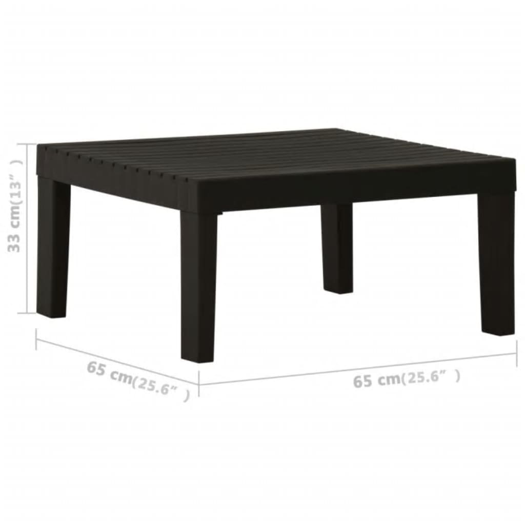 Set mobilier de grădină cu perne, 6 piese, gri, plastic - Lando