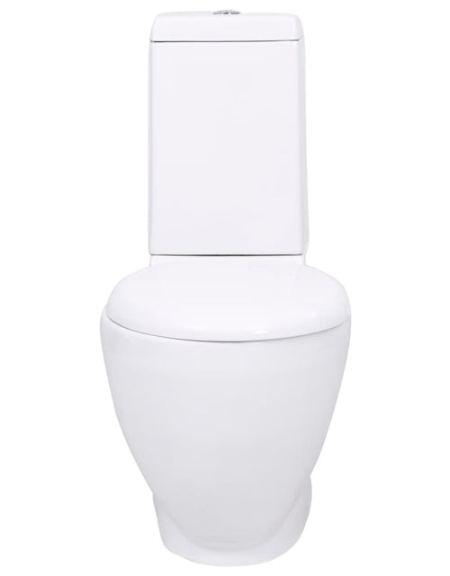 Загрузите изображение в средство просмотра галереи, Vas WC toaletă de baie, alb, ceramică, rotund, flux inferior - Lando
