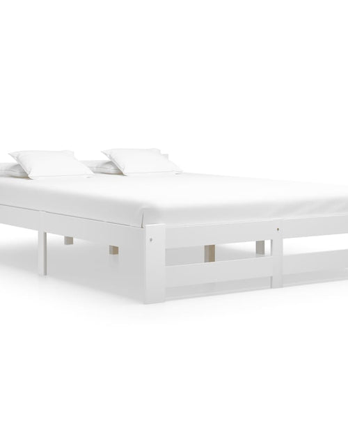 Încărcați imaginea în vizualizatorul Galerie, Cadru de pat, alb, 160 x 200 cm, lemn masiv de pin - Lando
