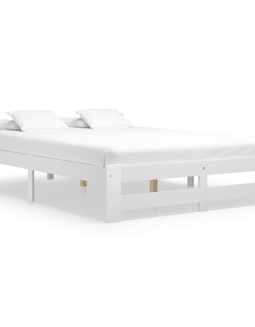 Încărcați imaginea în vizualizatorul Galerie, Cadru de pat, alb, 180 x 200 cm, lemn masiv de pin - Lando
