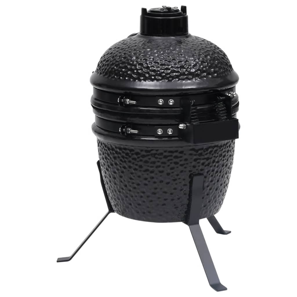 Grătar cu afumătoare 2-în-1 Kamado, negru, 56 cm, ceramică Lando - Lando