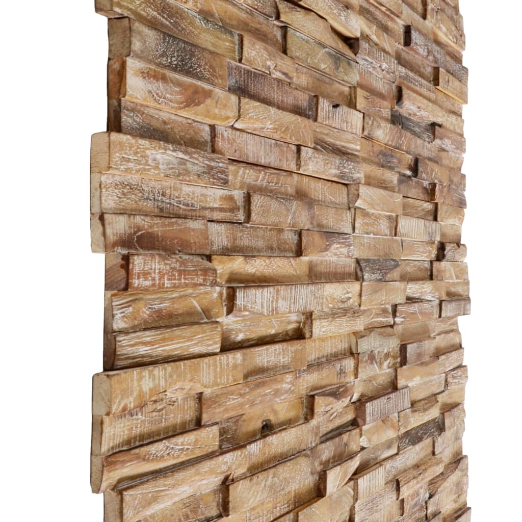 Panouri placare pereți 3D, 10 buc., 1,01 m², lemn masiv de tec - Lando