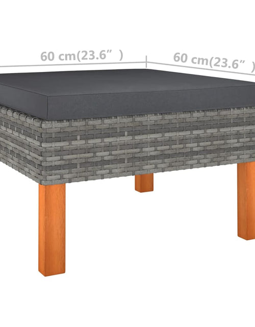 Încărcați imaginea în vizualizatorul Galerie, Set mobilier de grădină cu perne, 5 piese, gri, poliratan - Lando
