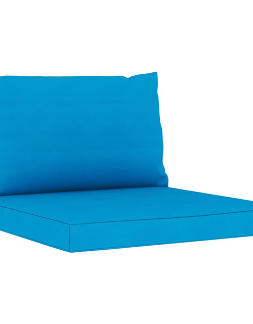 Încărcați imaginea în vizualizatorul Galerie, Canapea de grădină cu 4 locuri cu perne albastru deschis - Lando
