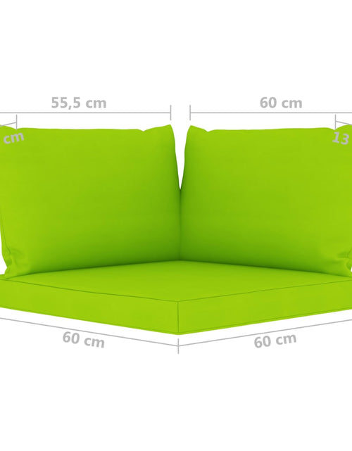 Загрузите изображение в средство просмотра галереи, Canapea de grădină cu 4 locuri cu perne verde aprins - Lando
