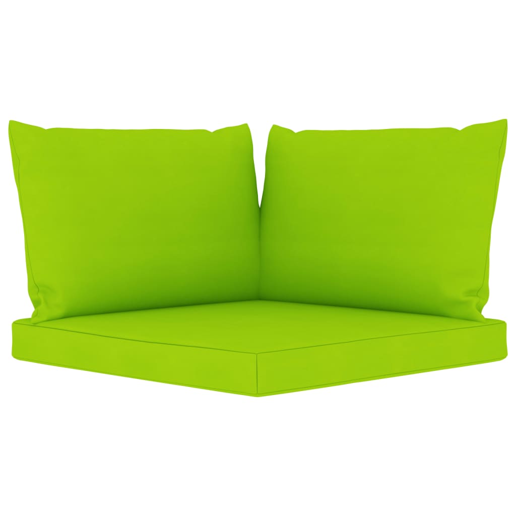 Set mobilier de grădină cu perne verde aprins, 6 piese - Lando