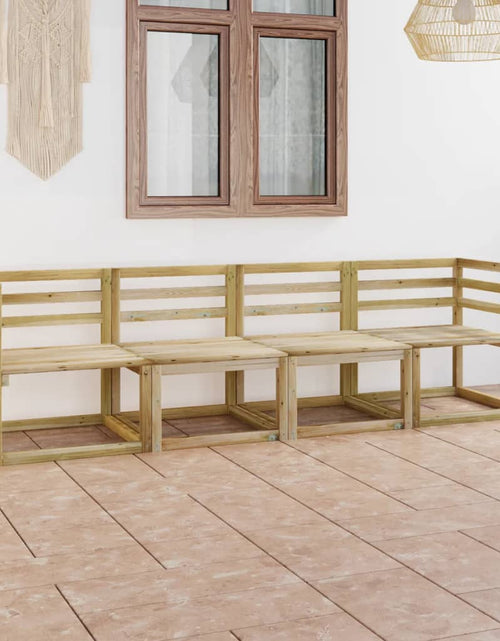 Încărcați imaginea în vizualizatorul Galerie, Canapea de grădină cu 4 locuri, lemn de pin verde tratat - Lando
