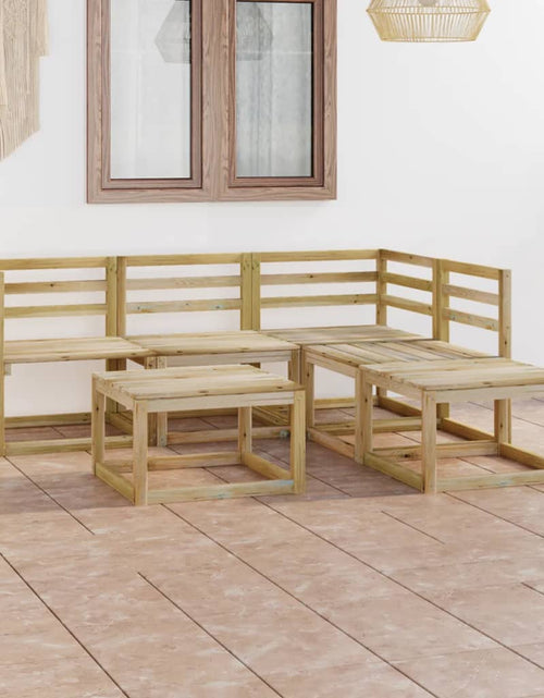 Încărcați imaginea în vizualizatorul Galerie, Set mobilier de grădină, 6 piese, lemn de pin verde tratat - Lando
