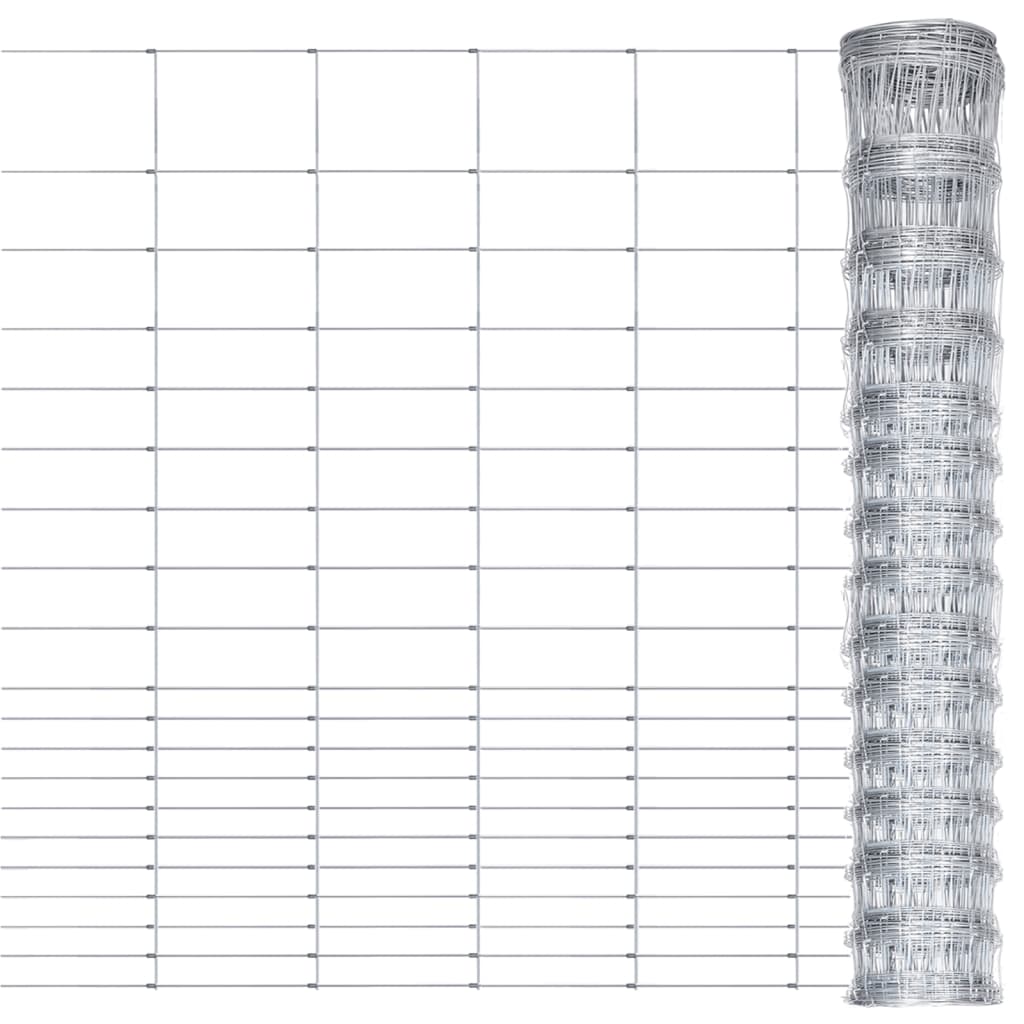 Gard de grădină, argintiu, 50x1,6 m, oțel galvanizat Lando - Lando