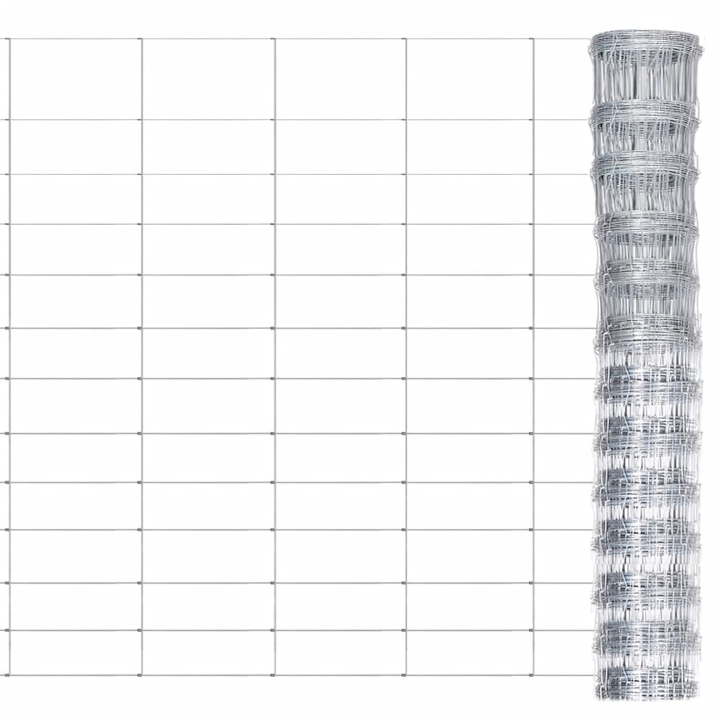 Gard de grădină, argintiu, 50x1,25 m, oțel galvanizat Lando - Lando