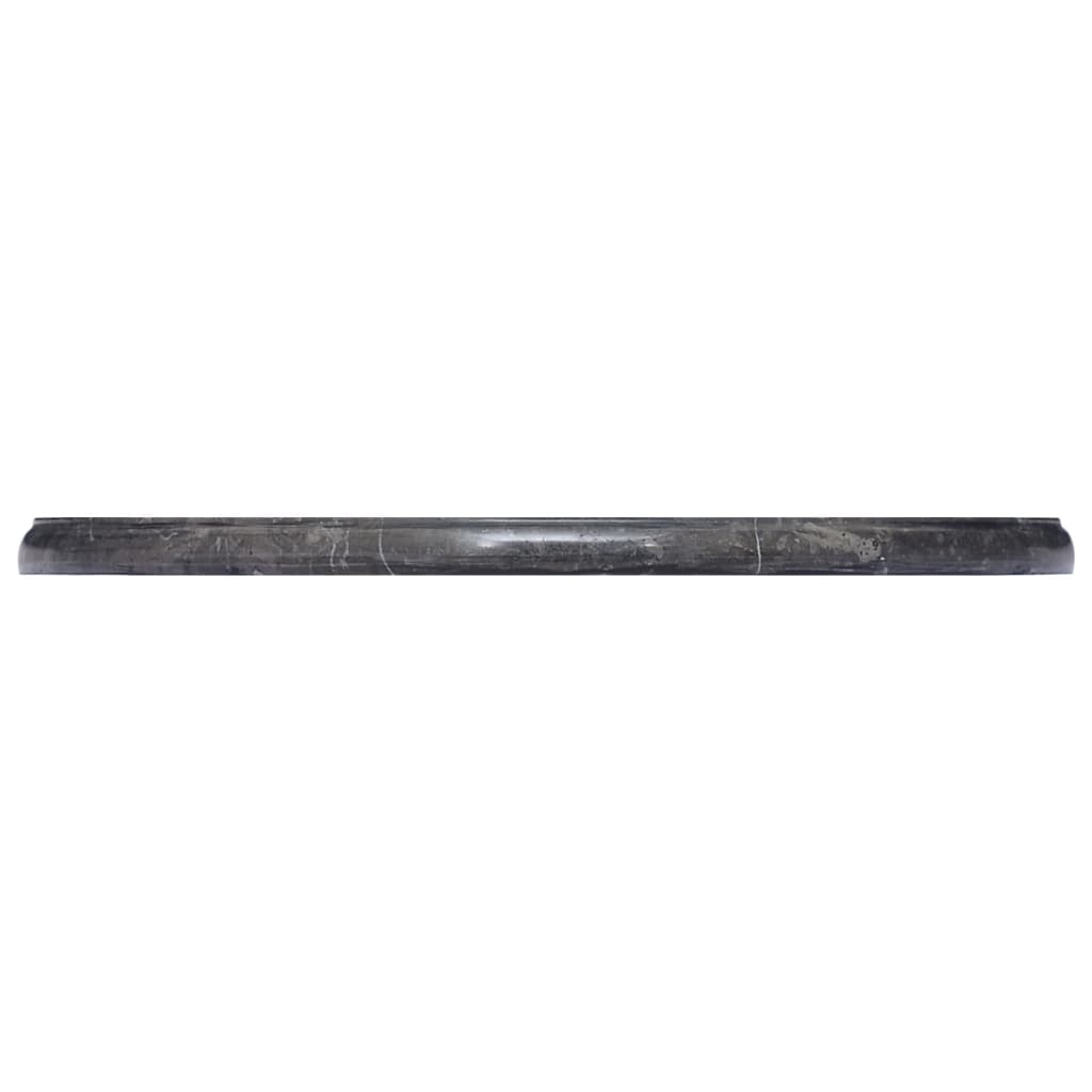 Blat de masă, negru, Ø50x2,5 cm, marmură - Lando