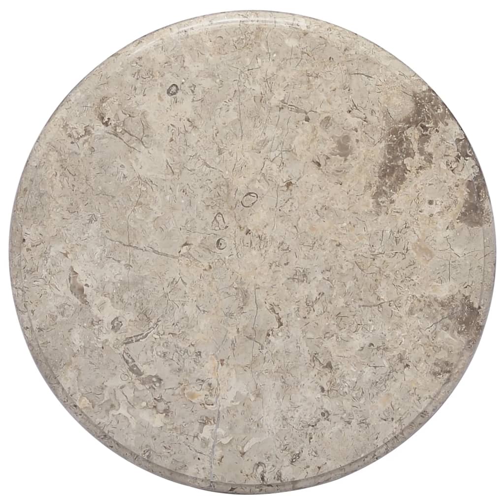 Blat de masă, gri, Ø50x2,5 cm, marmură - Lando