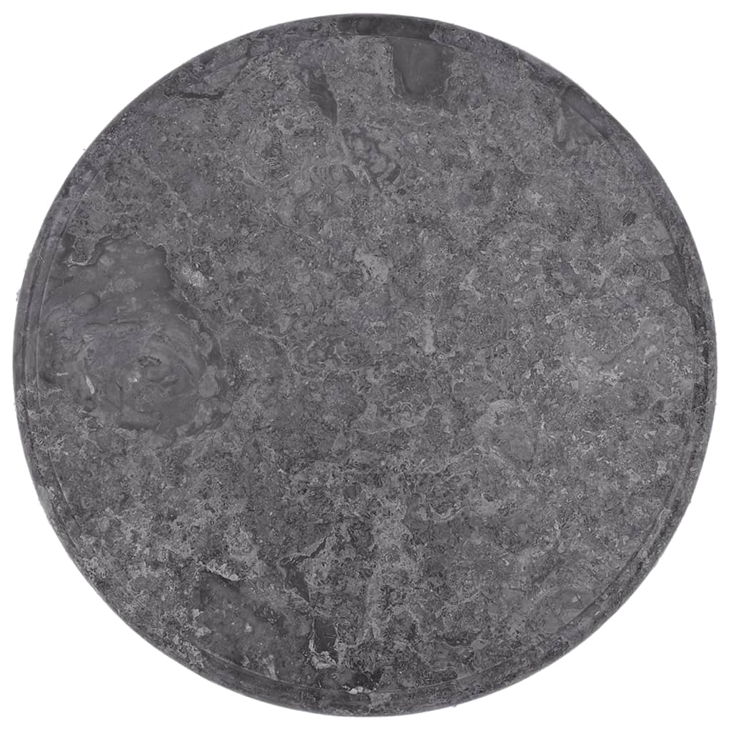 Blat de masă, gri, Ø50x2,5 cm, marmură - Lando