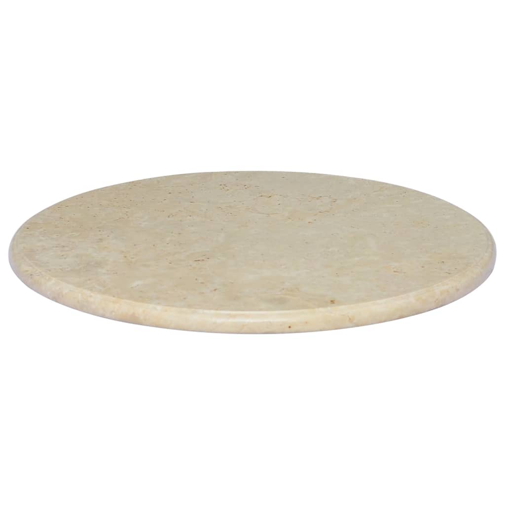 Blat de masă, crem, Ø60x2,5 cm, marmură - Lando