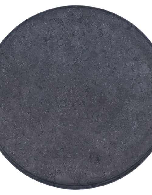 Încărcați imaginea în vizualizatorul Galerie, Blat de masă, negru, Ø60x2,5 cm, marmură - Lando
