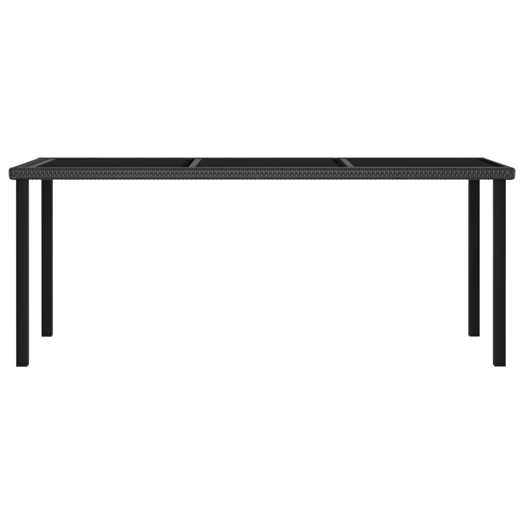 Set de mobilier de grădină, 9 piese, negru, poliratan - Lando