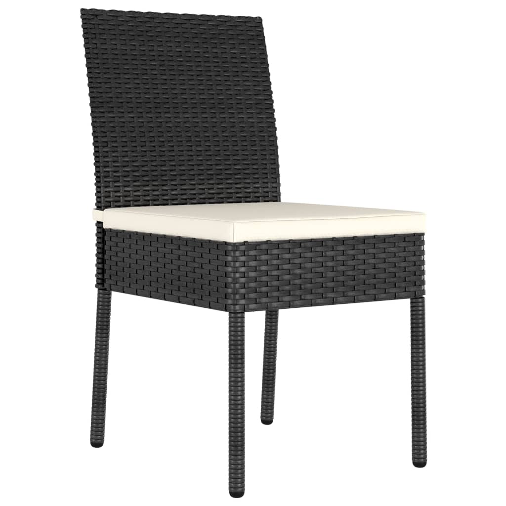 Set de mobilier de grădină, 9 piese, negru, poliratan - Lando