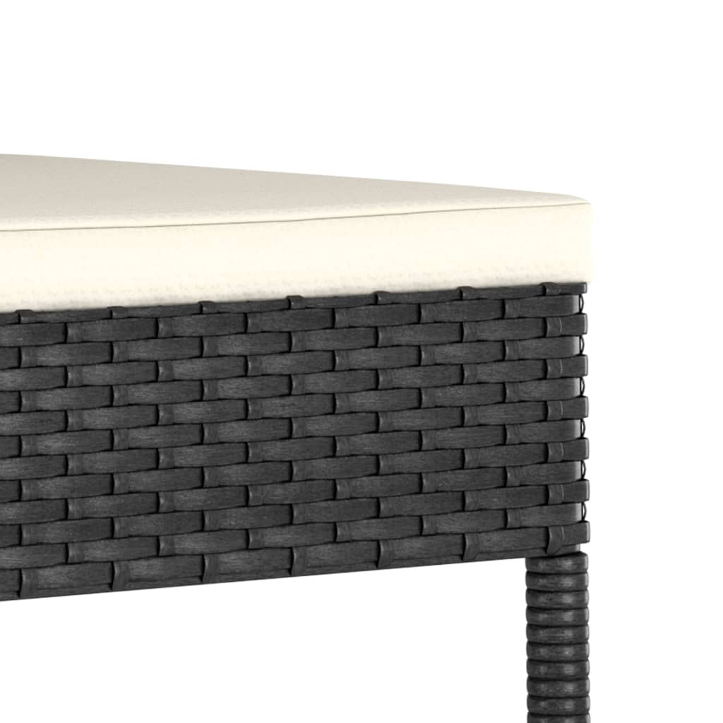 Set de mobilier de grădină, 9 piese, negru, poliratan - Lando