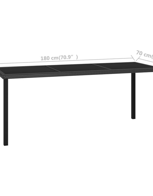Încărcați imaginea în vizualizatorul Galerie, Set de mobilier de grădină, 9 piese, negru, poliratan - Lando
