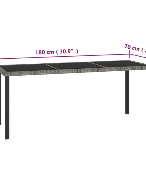 Загрузите изображение в средство просмотра галереи, Set mobilier de grădină, 7 piese, gri, poliratan - Lando
