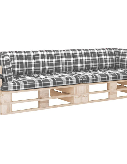 Încărcați imaginea în vizualizatorul Galerie, Canapea din paleți cu 2 locuri, cu perne, lemn pin tratat - Lando
