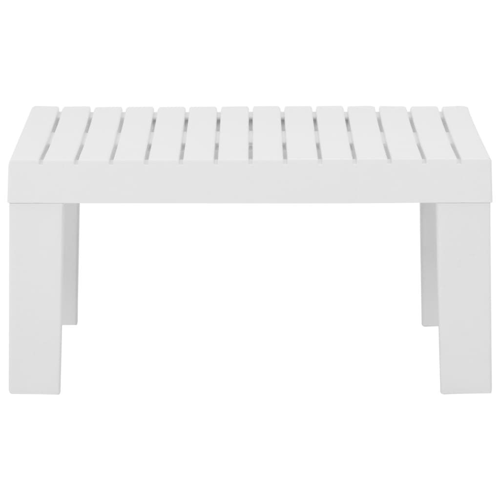 Set mobilier de grădină cu perne, 2 piese, alb, plastic - Lando