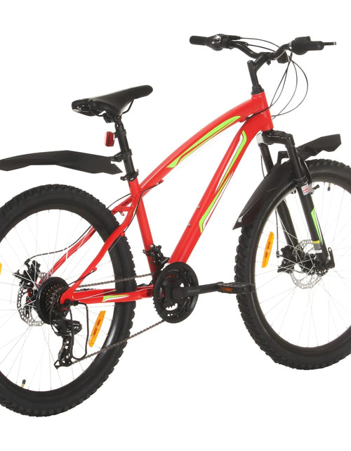 Încărcați imaginea în vizualizatorul Galerie, Bicicletă montană cu 21 viteze, roată 26 inci, 36 cm, roșu Lando - Lando
