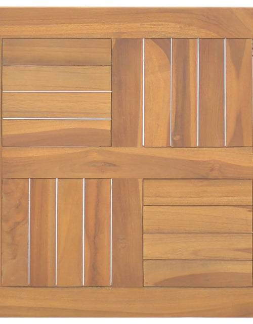 Încărcați imaginea în vizualizatorul Galerie, Blat de masă, 50x50x2,5 cm, lemn masiv de tec, pătrat - Lando
