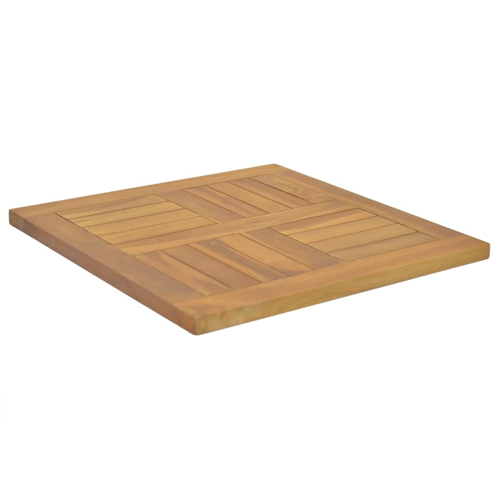 Blat de masă, 50x50x2,5 cm, lemn masiv de tec, pătrat - Lando