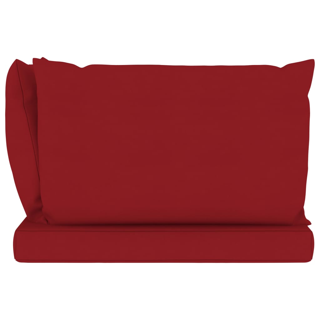 Canapea din paleți de grădină 2 locuri perne roșiu vin lemn pin - Lando