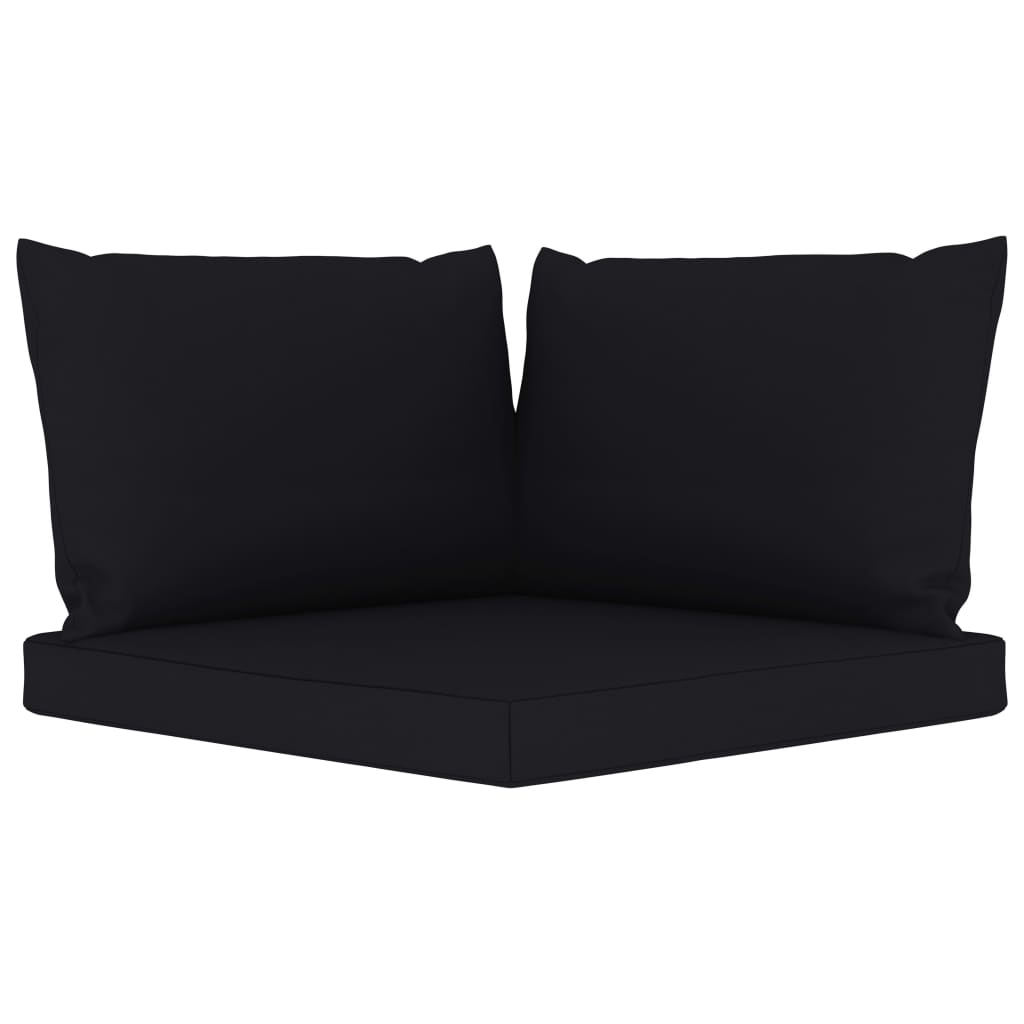 Set mobilier de grădină cu perne negre, 6 piese - Lando