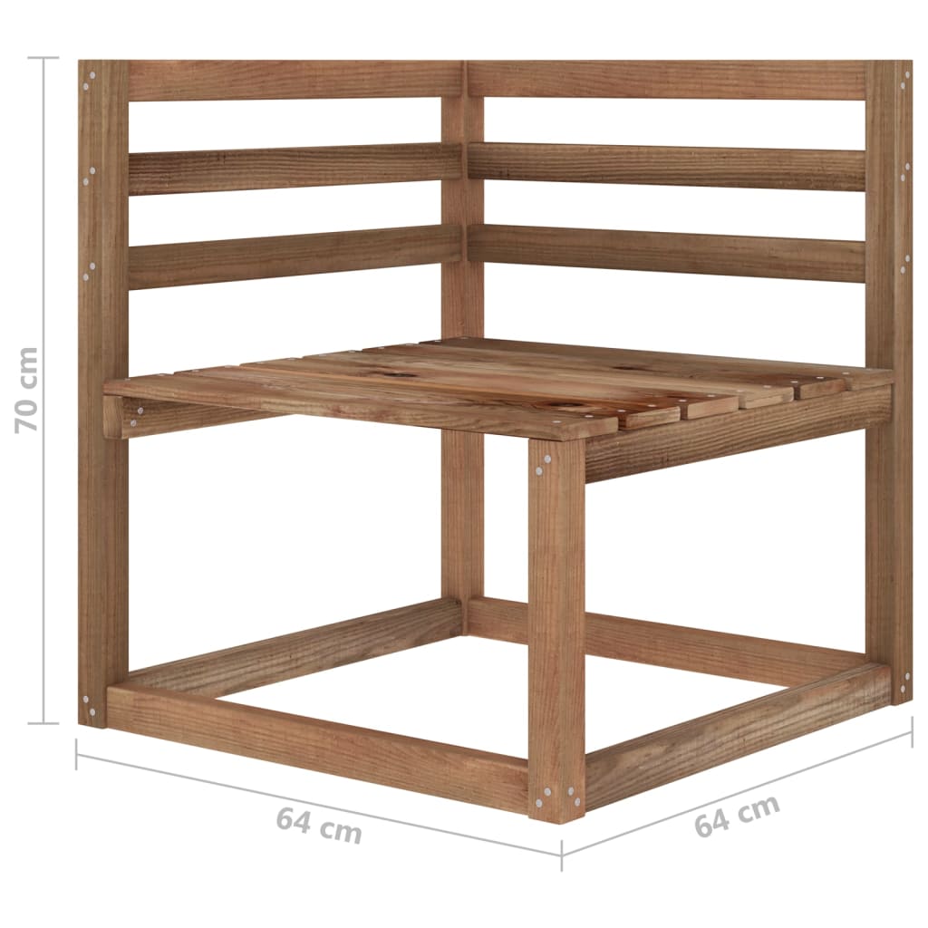 Set mobilier de grădină, 8 piese, cu perne verde aprins Lando - Lando