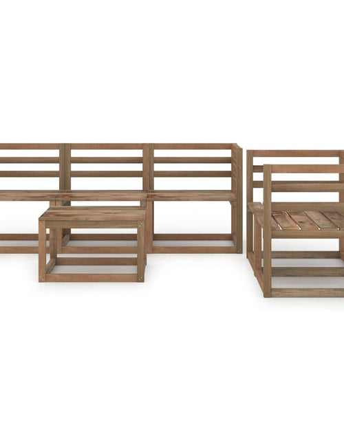 Încărcați imaginea în vizualizatorul Galerie, Set mobilier de grădină, 6 piese, maro, lemn de pin tratat - Lando

