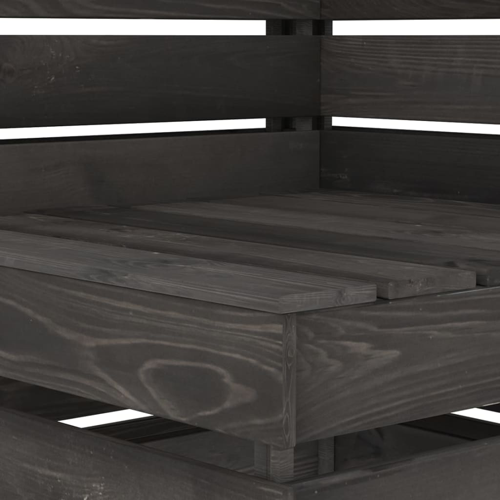 Canapea de colț din paleți pentru grădină, lemn de pin tratat - Lando