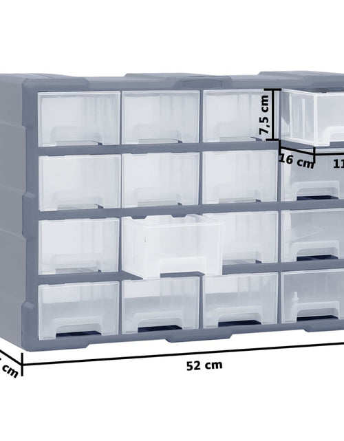 Загрузите изображение в средство просмотра галереи, Organizator cu 16 sertare medii, 52x16x37 cm - Lando
