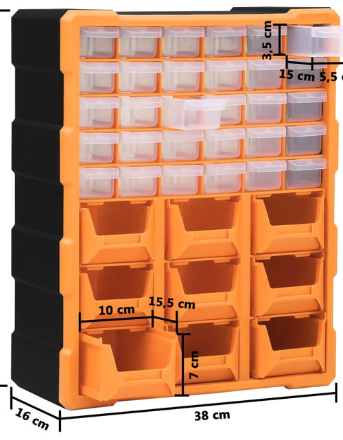 Загрузите изображение в средство просмотра галереи, Organizator cu 39 de sertare, 38x16x47 cm Lando - Lando
