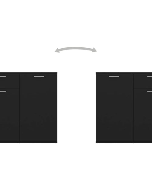 Încărcați imaginea în vizualizatorul Galerie, Servantă, negru, 80x36 x75 cm, PAL Lando - Lando
