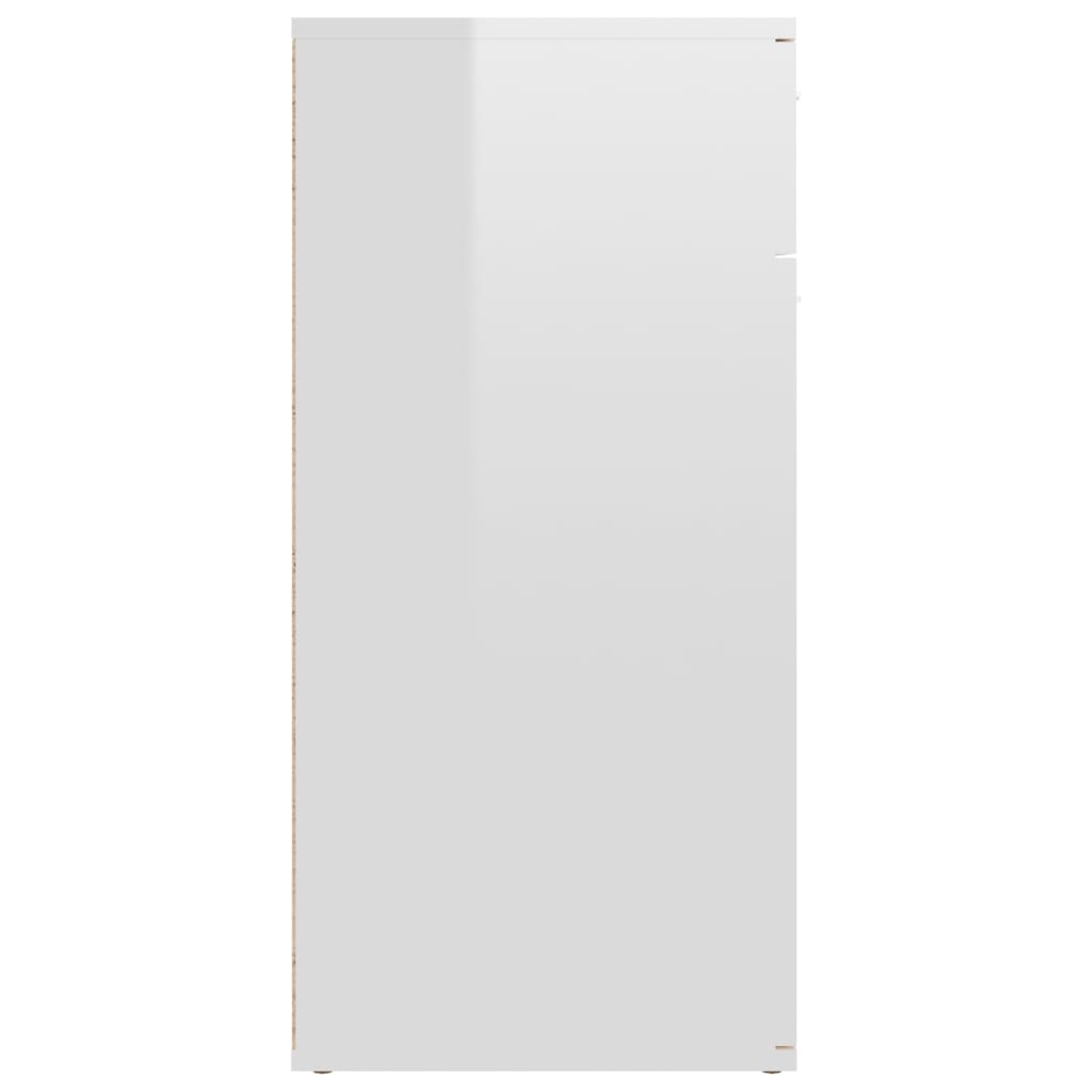 Servantă, alb extralucios, 80x36x75 cm, PAL Lando