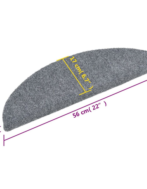 Загрузите изображение в средство просмотра галереи, Covorașe scări autoadezive 5 buc. gri deschis 56x17x3 cm punch - Lando
