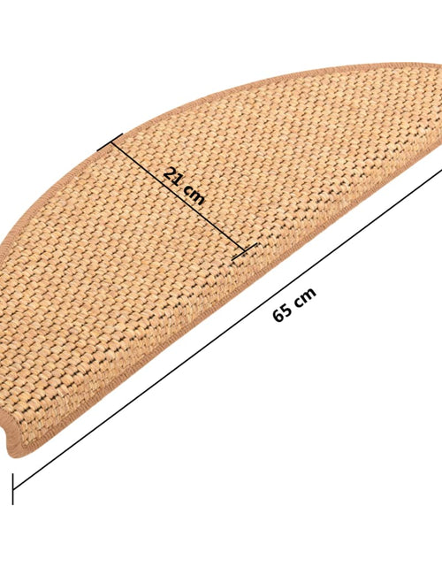 Загрузите изображение в средство просмотра галереи, Covorașe scări autoadezive, 15 buc. portocaliu 65x25 cm, sisal Lando - Lando
